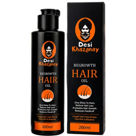 Desi Khazanay Hair Oil – Natural Non-Greasy Nourishing Hair Care Oil for Shine, Softness & Healthy-Looking Hair (200 ml)